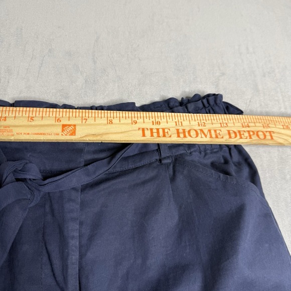 Marine Layer Pants Womens S‎ Blue Wide Leg Belted Paper Bag Elastic Waist - Picture 3 of 12